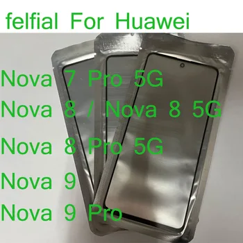 10Pcs/הרבה חזית זכוכית+אוקה LCD חיצוני עדשה עבור Huawei נובה 7 8 9 Pro מסך מגע לוח