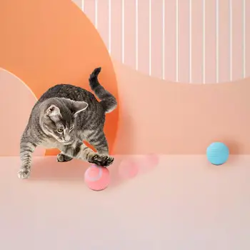 1pc אוטומטיים לחתול צעצועים נטענת אילם החשמל מתגלגל הכדור תרגיל אימון אינטראקטיבי צעצועים חתלתול טיזר ציוד לחיות מחמד