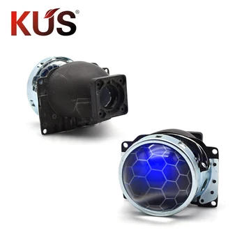 3.0 אינץ כדורגל כחול ציפוי Bi קסנון מקרן עדשת Koito Q5 יכול להשתמש עם D1S D2S D3S D4S LHD אורות רכב השיפוץ
