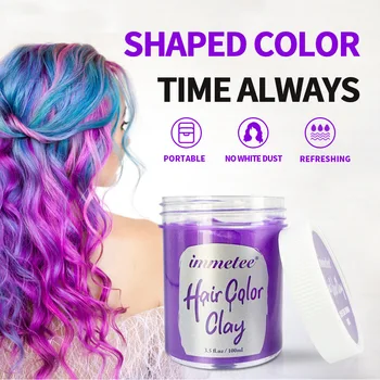 4 צבעים צבע שיער בוץ סטיילינג שעווה לנשים טבעי לשיער Disposabl סטיילינג המשחה נשים גברים יתרון שליטה הג ' ל לשיער