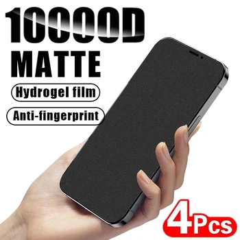 4Pcs מט Hydrogel סרט עבור iPhone 13 14 Pro מקס 12 מיני 7 8 פלוס לא טביעת אצבע מגן מסך לאייפון 11 Pro X XR XS מקס