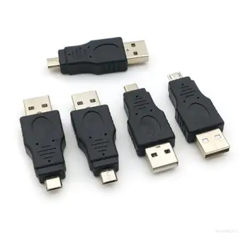 5Pcs ממיר תקע אוניברסלי USB ל-מיקרו זכר תקע לשימוש עבור כל יציאת USB Dropshipping