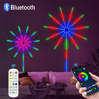 5V USB חכם Bluetooth RGBIC זיקוקים אור LED הרצועה Dreamcolor RGB רודף מוסיקה סנכרון דינור מנורת Led עבור שנה החדשה חג המולד