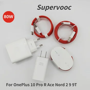 80W SuperVooc 2.0 מטען עבור ONEPLUS מתאם מהר חלל מטען חשמל Usb C כבלים עבור OnePlus Nord 2 9 9T אחד ועוד 10 Pro אר אס