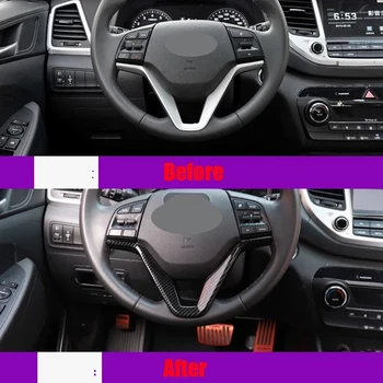 ABS אביזרים עבור יונדאי טוסון 3Th 2015-2019 LHD הגה רכב פאייטים לכסות את הפנים Trims
