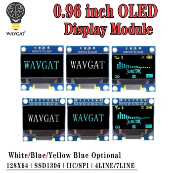 AEAK 0.96 אינץ OLED IIC סדרתי לבן תצוגה מודול 128X64 I2C SSD1306 12864 מסך LCD לוח מצאו vcc לחסכון אנרגיה SCL SDA 0.96