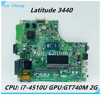 CN-0T60MJ 0T60MJ DL340-HSW MB 13221-1 mainboard עבור DELL Latitude 3440 לוח אם מחשב נייד עם i7-4500/4510U CPU GT740M 2G GPU
