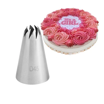 D45 רוז פרח הדובדבן זרבובית לקשט טיפ Sugarcraft לקשט עוגה כלים אפייה כלים סיר D45#