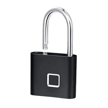 Keyless USB לטעינה טביעת אצבע, מנעול חכם, מנעול עמיד למים לנעול את הדלת 0.2 sec לפתוח Portable Anti-theft מנעול אבץ