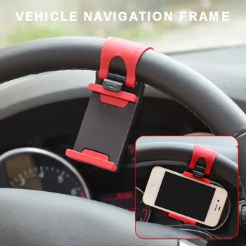 Multi-פונקציה הגה רכב מחזיק טלפון קליפ הר תמיכה ב-GPS קבוע טלסקופי נייד טלפון בעל דוכן אביזרי רכב