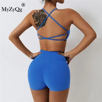 MyZyQg נשים חוצות ספורט יוגה חזייה חותלות מכנסי החליפה Shockproof גבוהה המותניים שני חלקים סט אימון כושר הלבוש חליפה הדוקה