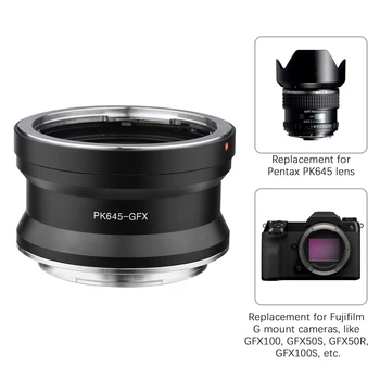 PK645-GFX עדשת מצלמה מתאם טבעת תחליף Pentax PK645 העדשה Fujifilm G הר GFX100 GFX50S GFX50R GFX100S מצלמות