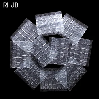 RHJB חדש 360pcs/15sheets מסמר ג ' לי דבק דו צדדי שווא אמנות ציפורן דבק הדבק מדבקה מזוייפת דבק ציפורניים כלים
