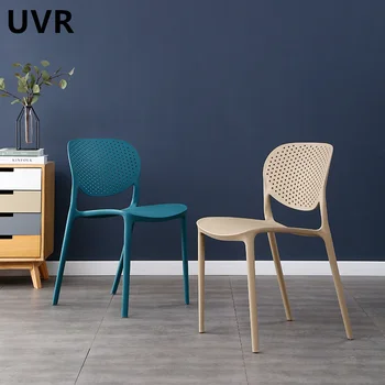 UVR באיכות גבוהה המסעדה כיסאות אור יוקרה פלסטיק משענת הכיסאות חלב תה צואה מודרני כיסאות במשרד, בבית כסאות אוכל
