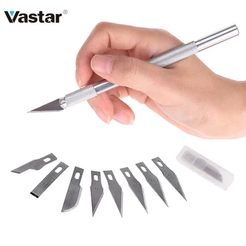 Vastar 9 להבים מלאכה יצירות אמנות חיתוך סכין DIY סכין חיתוך סטנסיל ניקוד תחביב פיסול מודל תיקון פיסול סכין