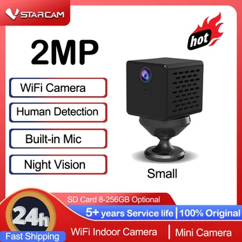 Vstarcam מיני מצלמה 1500mAh סוללה נטענת 1080P DV IP Wifi מצלמה אבטחה אלחוטית PIR גוף האדם לזהות אזעקה CB71 חדש