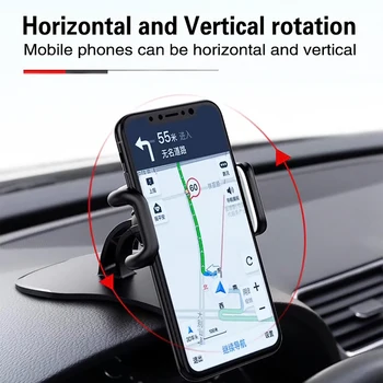 אוניברסלי בלוח המחוונים במכונית מחזיק טלפון 360 מעלות טלפון נייד עמוד אחיזה מתכווננת לרכב בטלפון נייד בעל הר