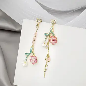 אופנה פרח עגילים עבודת יד בציר Brincos נשים ואביזרים קיץ עגילים תכשיטים לחתונה מתנה 0182