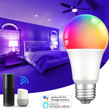 בית חכם Rgb Led אור התמיכה אלקסה הבית של Google E27 מנורת הנורה 12w 15w 18w חכם הנורה שליטה קולית Tuya Dimmable צבע