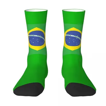 ברזיל הברזילאית הדגל הדגל של ברזיל טהור & ניגודיות צבע הגרביים רגלים pack דחיסה גרביים הומור גרפי פרימיום גרב