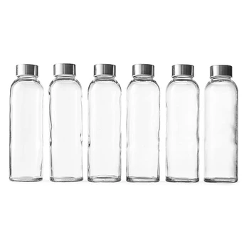 גבוה בורוסיליקט ספורט מים בבקבוק זכוכית עם מכסים טבעי BPA Free ידידותית לסביבה בשביל לזיין