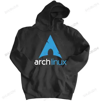 גברים של מותג קפוצ ' ונים סגנון רזה מעיל Arch Linux ברדס סתיו לינוקס החולצה מאן התחביב מקסימום תעצרי יוניסקס מעיל עם ברדס