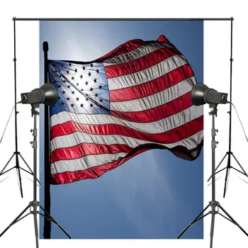 הדגל האמריקני טפט רקע צילום סטודיו אביזרים קיר שמיים כחולים-צילום רקע 5x7ft