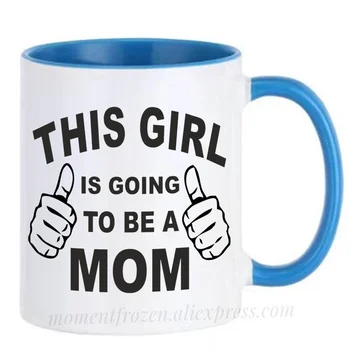 הילדה הזו הולכת להיות אמא כוסות תה ספל קרמיקה אמא אמא שוקו קפה Mugen אמא מתנות חלב שולחן Coffeeware הביתה רישוי.