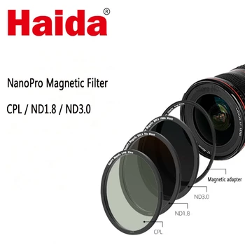 זכוכית אופטיות NanoPro MC מגנטי 67mm 77mm 82mm מסנן קיט, CPL ND1000 ND64 הלם עמיד ND מקטב CPL ND1.8 ND3.0 קיט