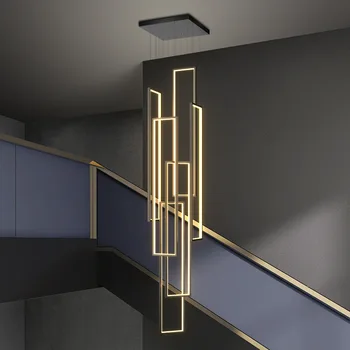 מודרני מדרגות הוביל נברשות תאורה Living עיצוב הבית אורות תליון מדרגות לופט תליית מנורה גופי תאורה