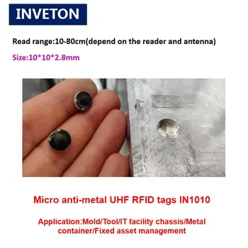 מיקרו PCB RFID מתכת תג Impinj Monza4QT פסיבי גמיש UHF RFID תגיות מתכת מרחק רב עבור ניהול מחסן