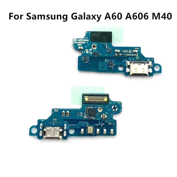 עבור Samsung Galaxy A60 A606 M40 מטען USB נמל עגינה מחבר PCB לוח סרט להגמיש כבלים יציאת טעינה החלפת רכיב