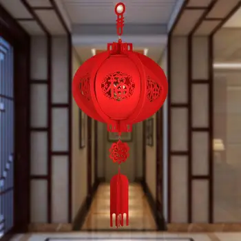 פנס נייר תלויים שנה חדשה הסינית בקשרים אדום מזל פנס קולב אביב פסטיבל קישוט הבית עיצוב חדר