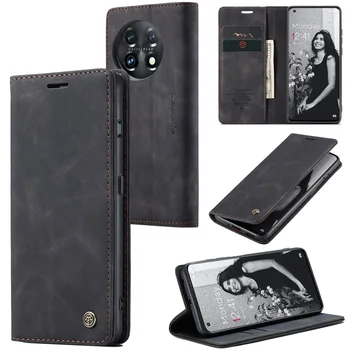 רטרו מעור מט הפוך לעמוד הארנק Case For Oneplus 11 8T 8 Pro 7 Nord CaseMe כרטיס אשראי חריצים בעל רגלית טלפון הכיסוי