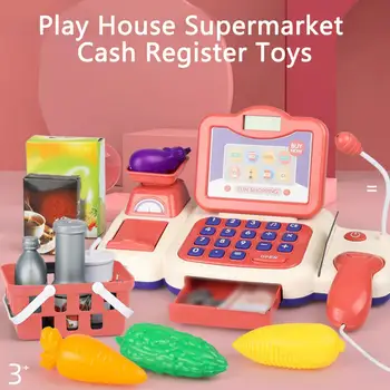 שוק הקניות הקופה מכונת כרטיס האשראי הילדים לשחק בבית צעצועים סימולציה כספומטים מודל ילדים צעצועים חינוכיים משחקים